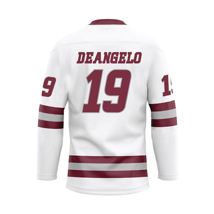 UMass - NCAA Men's Ice Hockey : Mikey DeAngelo - White Hockey Jersey-1