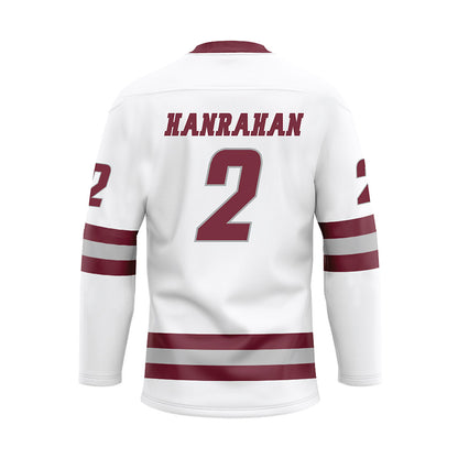 UMass - NCAA Men's Ice Hockey : Coleson Hanrahan - White Hockey Jersey-1