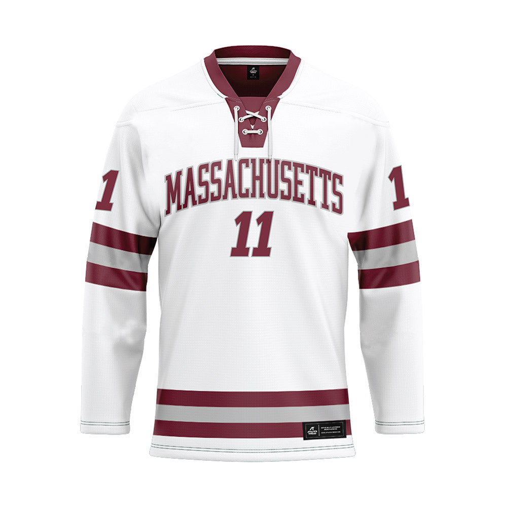 UMass - NCAA Men's Ice Hockey : Vaclav Nestrasil - White Hockey Jersey-0