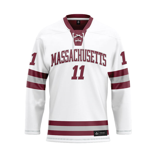 UMass - NCAA Men's Ice Hockey : Vaclav Nestrasil - White Hockey Jersey-0