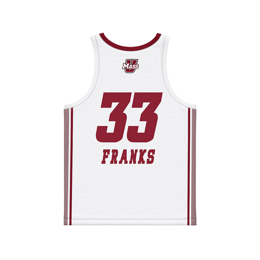 UMass - NCAA Women's Basketball : Ayanna Franks - White Basketball Jersey-1