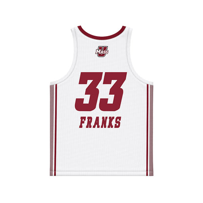 UMass - NCAA Women's Basketball : Ayanna Franks - White Basketball Jersey-1