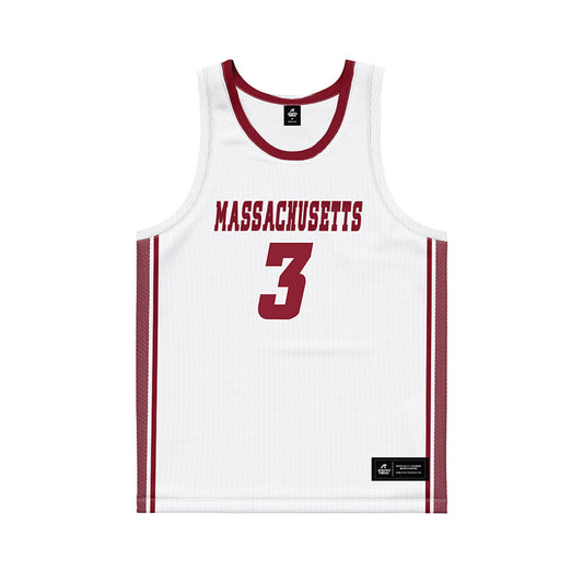 UMass - NCAA Women's Basketball : Aiyanna Perkins - White Basketball Jersey-0