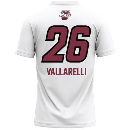 UMass - NCAA Women's Lacrosse : Rachel Vallarelli - White Lacrosse Jersey -1