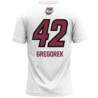 UMass - NCAA Women's Lacrosse : Alex Gregorek - White Lacrosse Jersey-1