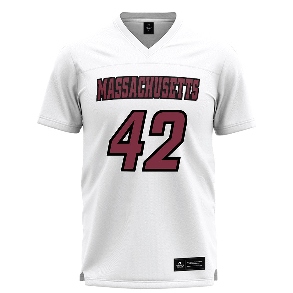 UMass - NCAA Women's Lacrosse : Alex Gregorek - White Lacrosse Jersey-0