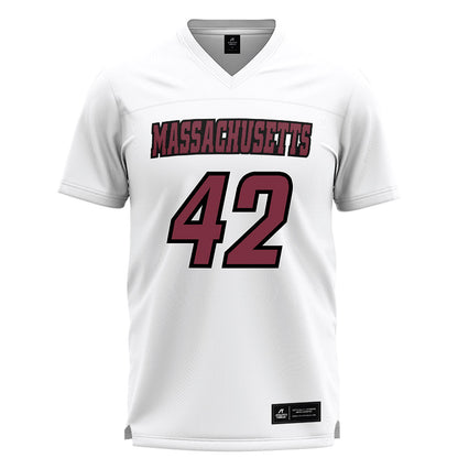 UMass - NCAA Women's Lacrosse : Alex Gregorek - White Lacrosse Jersey-0