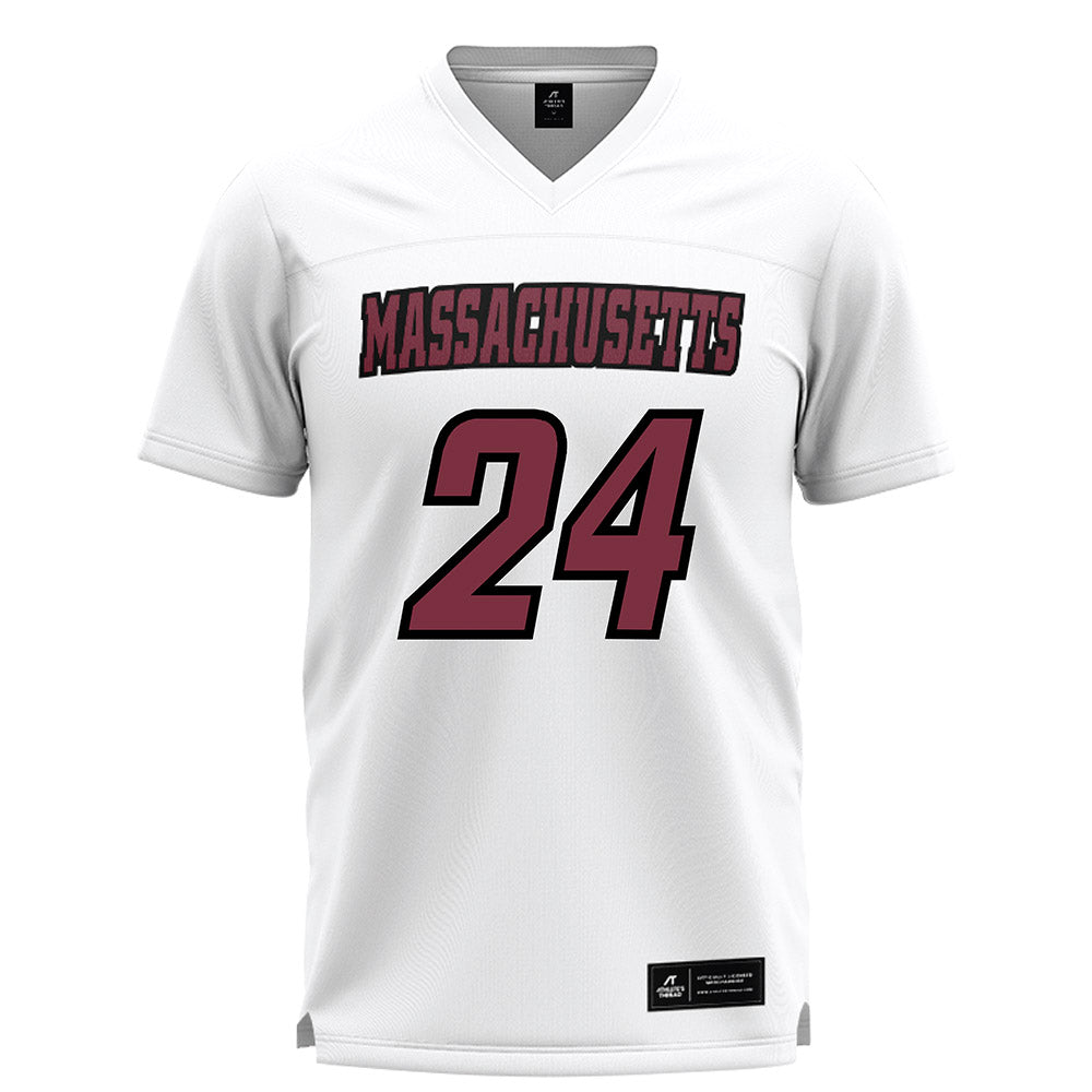 UMass - NCAA Women's Lacrosse : Reese Bromby - White Lacrosse Jersey -0