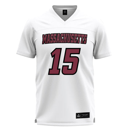 UMass - NCAA Women's Lacrosse : Heather Clark - White Lacrosse Jersey -0