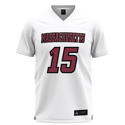UMass - NCAA Women's Lacrosse : Heather Clark - White Lacrosse Jersey -0