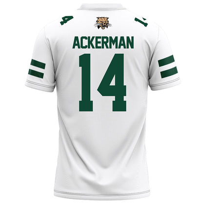 Ohio - NCAA Football : Ike Ackerman - White Football Jersey-1