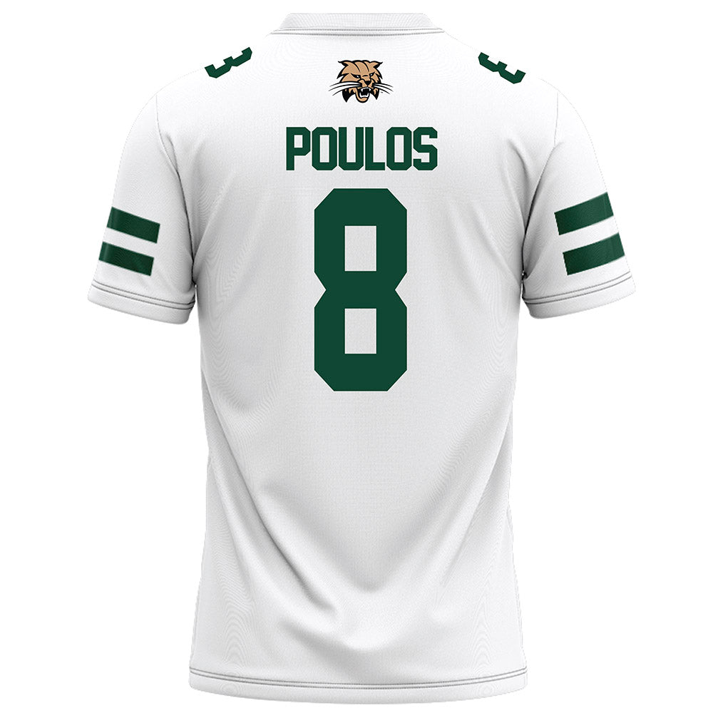 Ohio - NCAA Football : Nicholas Poulos - White Football Jersey-1