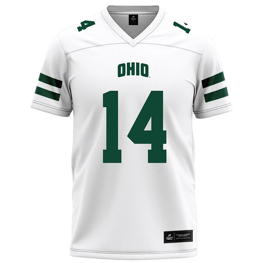 Ohio - NCAA Football : Marcus Cain - White Football Jersey-0