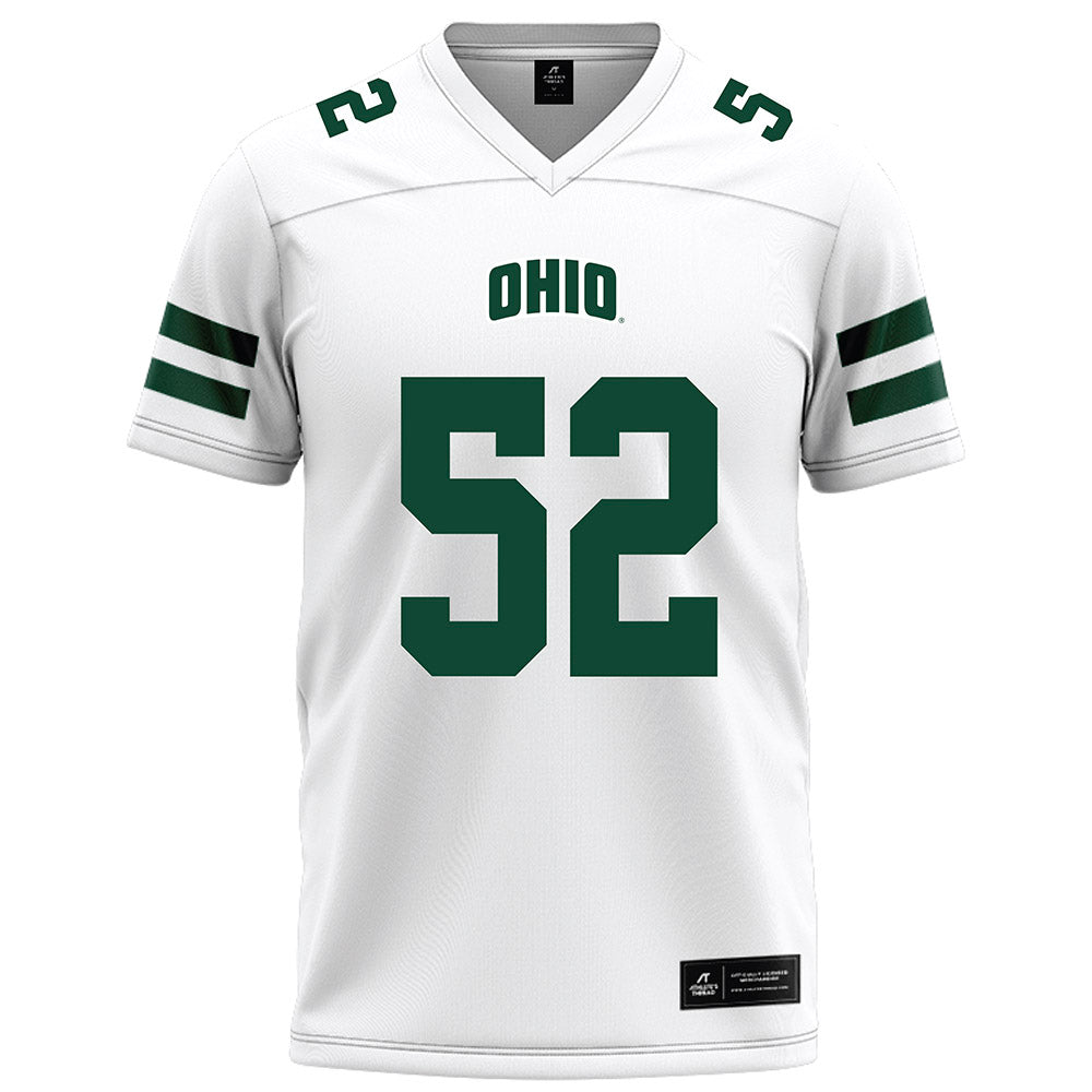 Ohio - NCAA Football : Nolan Ogburn - White Football Jersey-0