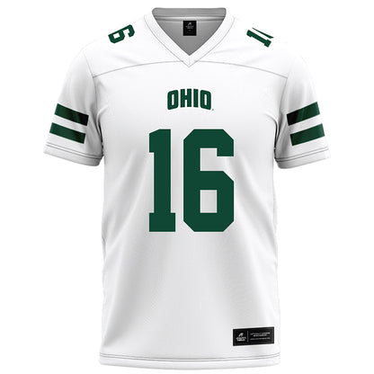 Ohio - NCAA Football : Ryan Miller - White Football Jersey-0
