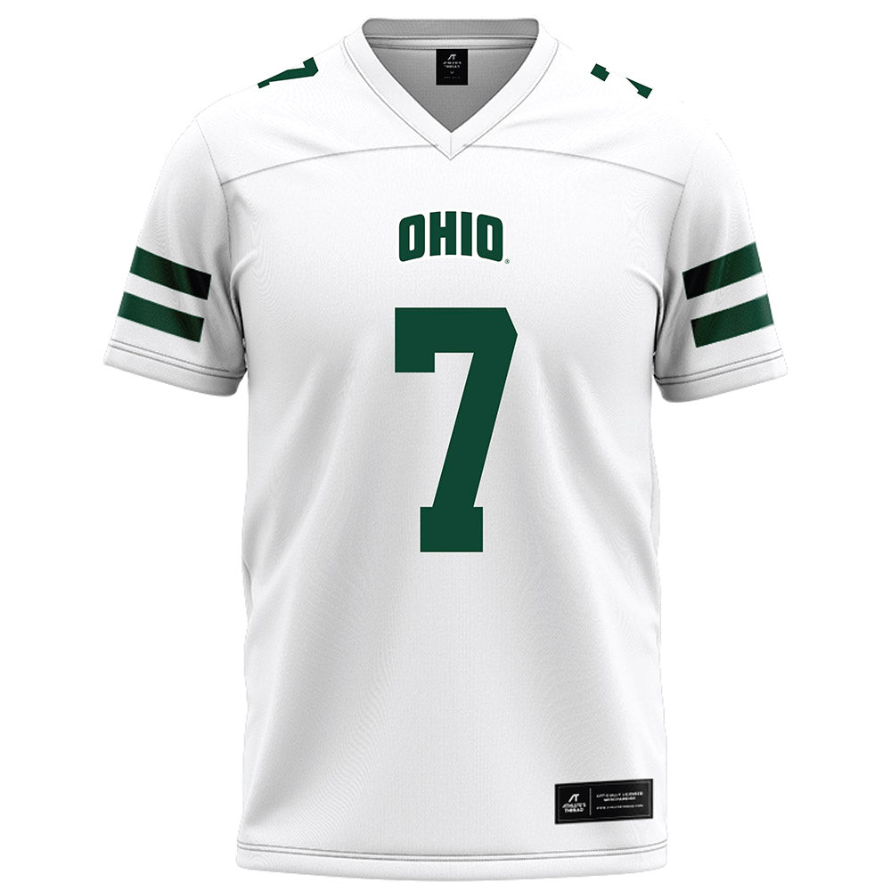 Ohio - NCAA Football : Eli Thompson - White Football Jersey-0