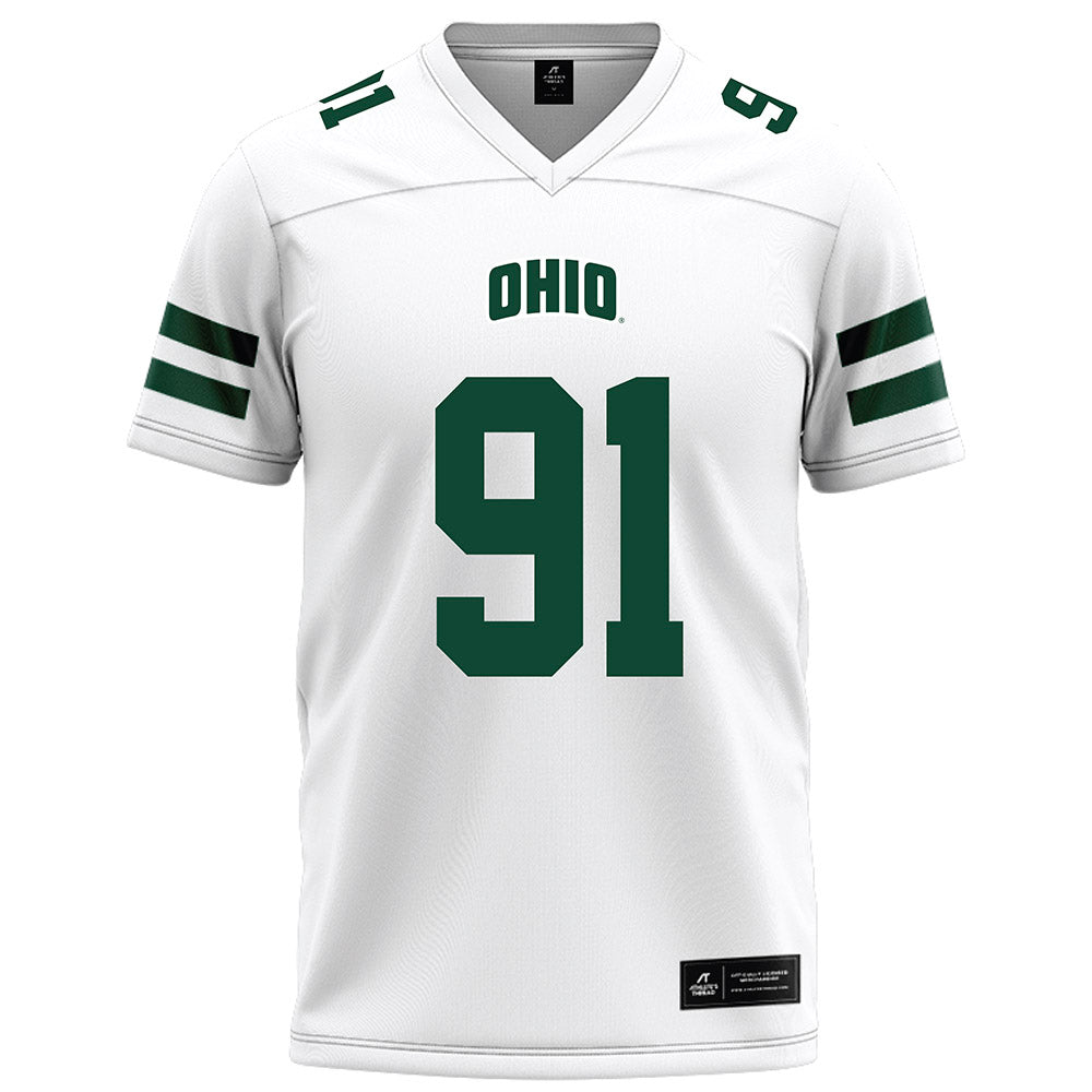 Ohio - NCAA Football : Nate Hunt-Heller - White Football Jersey-0