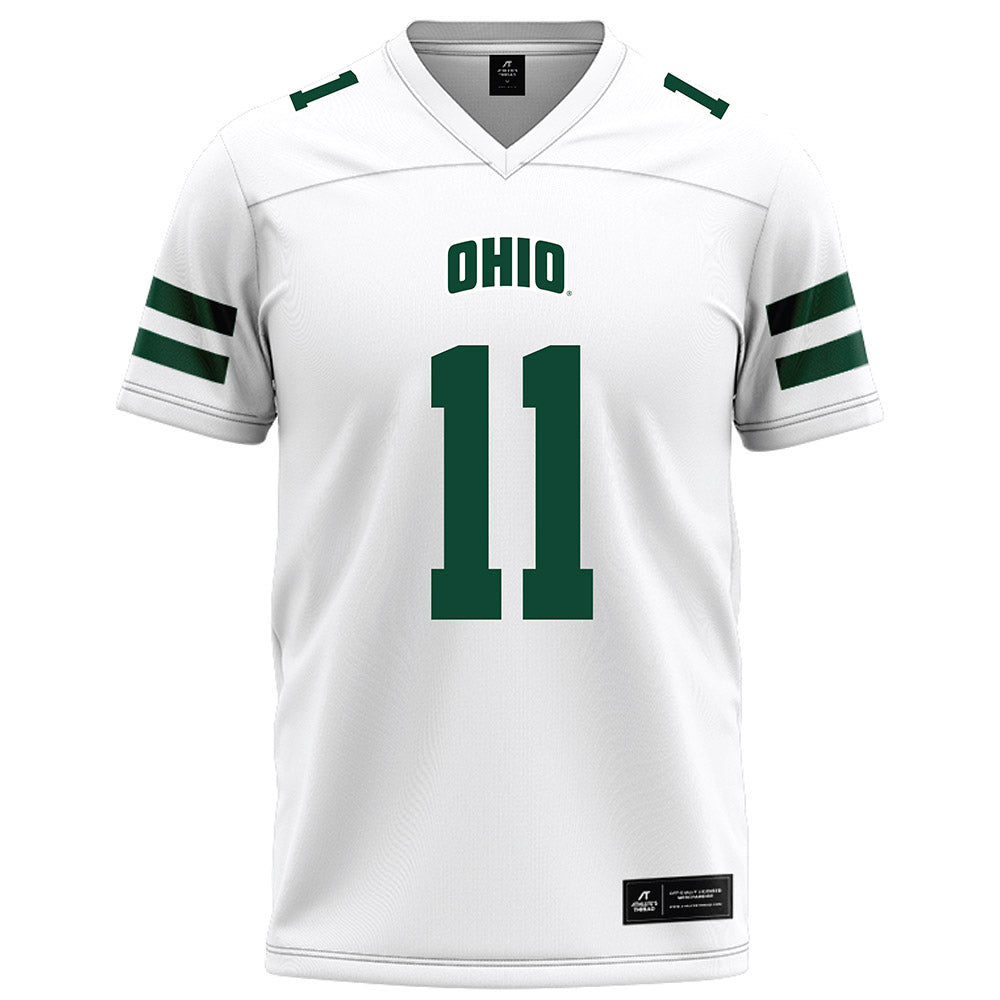 Ohio - NCAA Football : Zach Hackleman - White Football Jersey-0