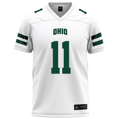 Ohio - NCAA Football : Zach Hackleman - White Football Jersey-0