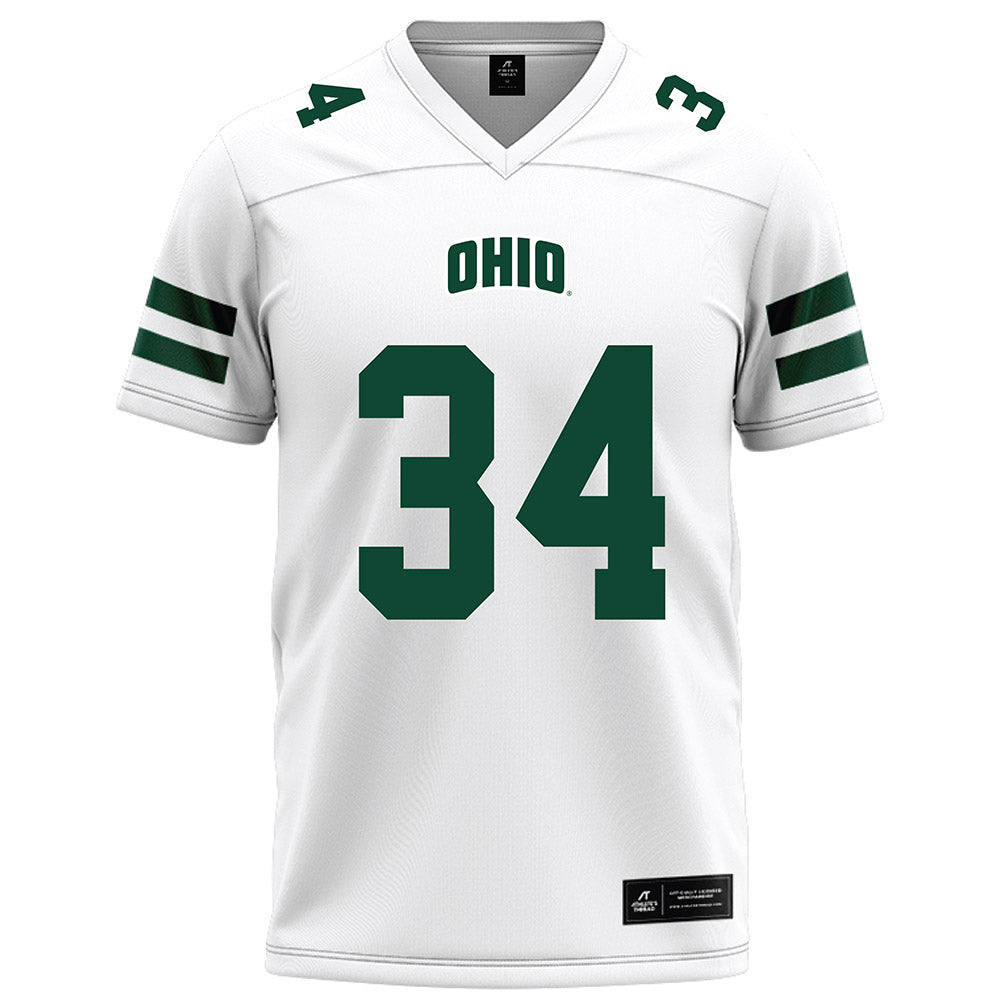 Ohio - NCAA Football : Lukas Stiles - White Football Jersey-0
