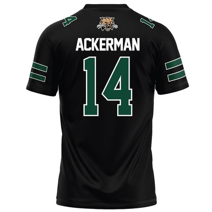 Ohio - NCAA Football : Ike Ackerman - Black Football Jersey-1