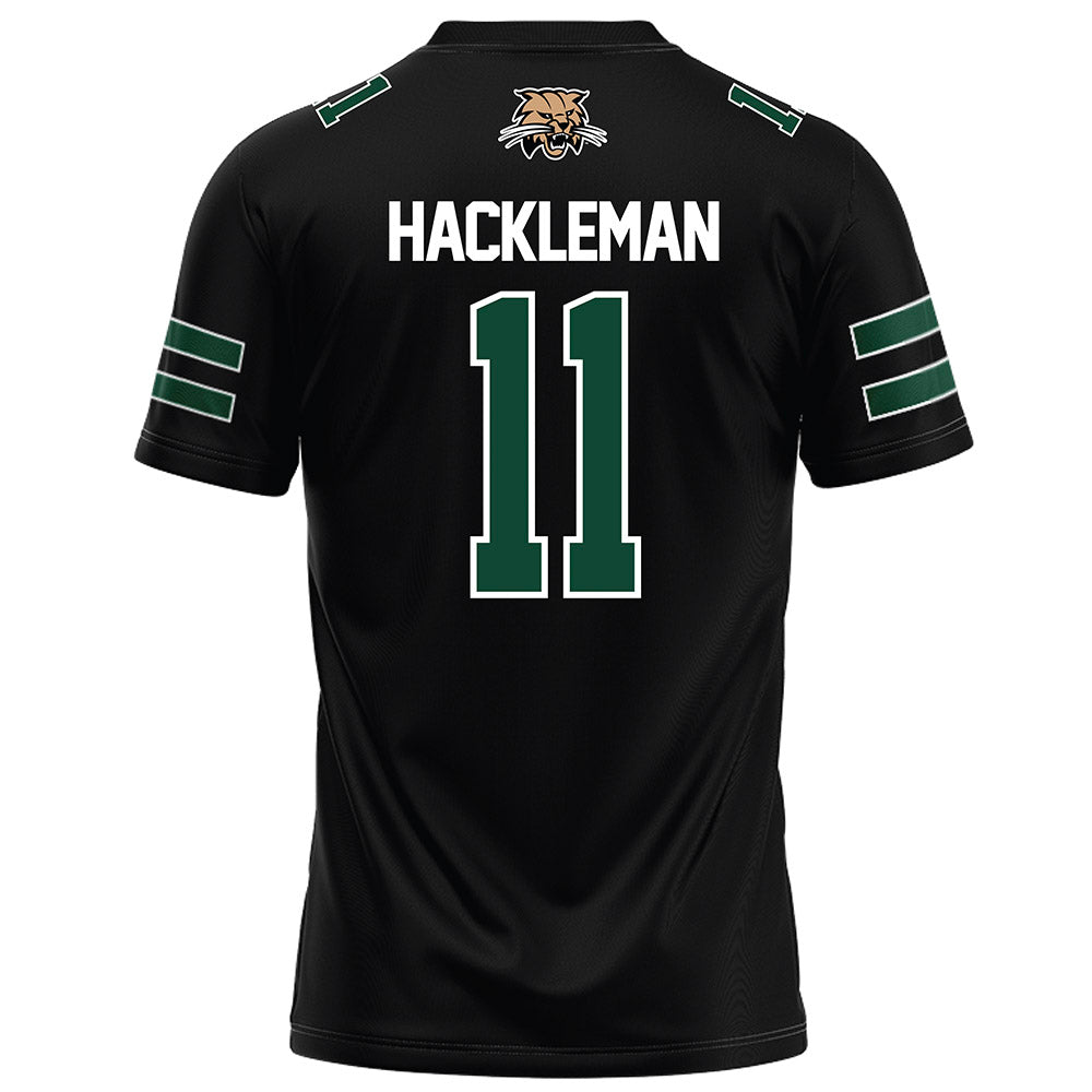 Ohio - NCAA Football : Zach Hackleman - Black Football Jersey-1