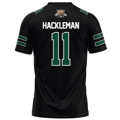 Ohio - NCAA Football : Zach Hackleman - Black Football Jersey-1