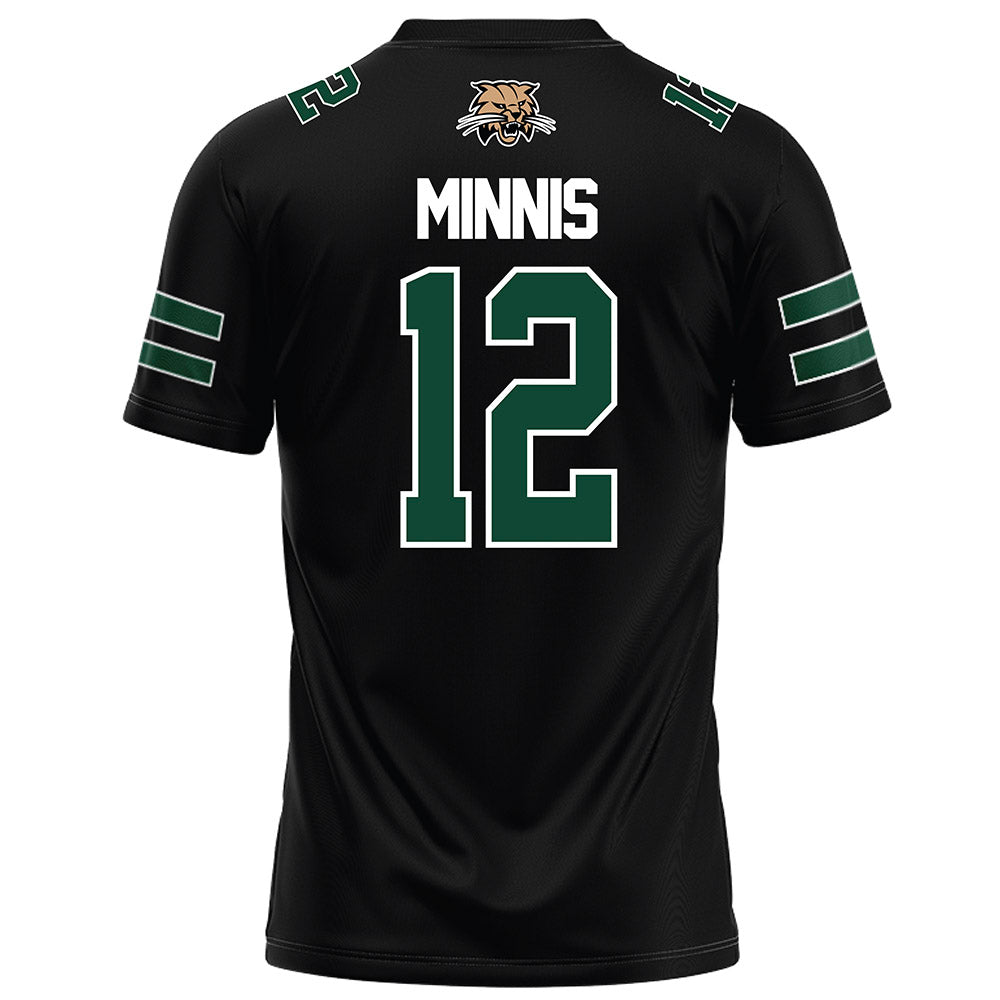 Ohio - NCAA Football : Jermaine Minnis - Black Football Jersey-1
