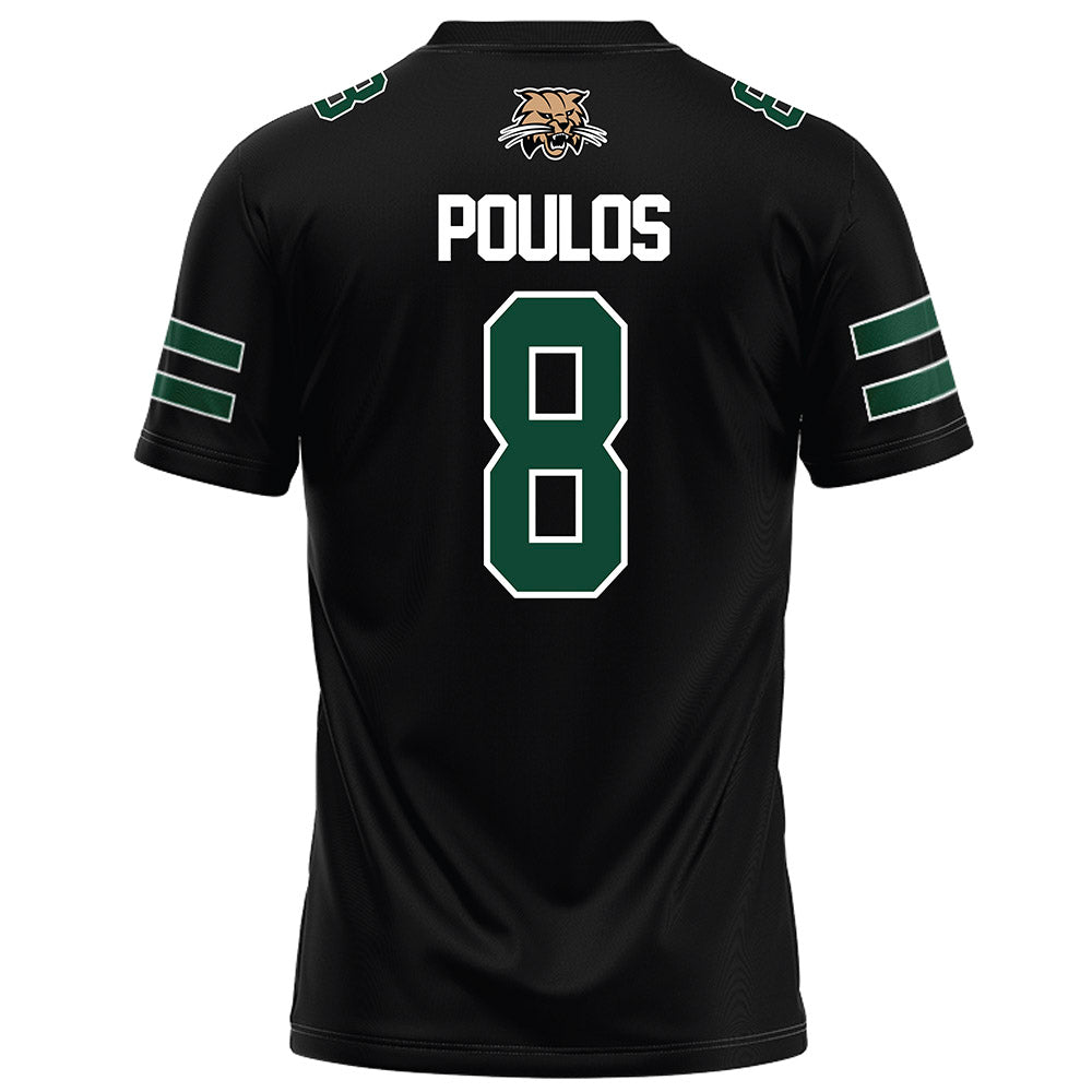 Ohio - NCAA Football : Nicholas Poulos - Black Football Jersey-1
