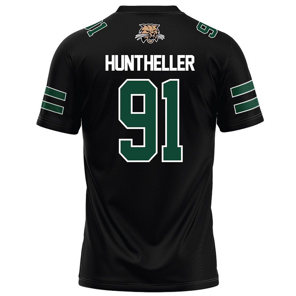 Ohio - NCAA Football : Nate Hunt-Heller - Black Football Jersey-1