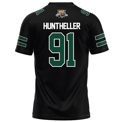 Ohio - NCAA Football : Nate Hunt-Heller - Black Football Jersey-1