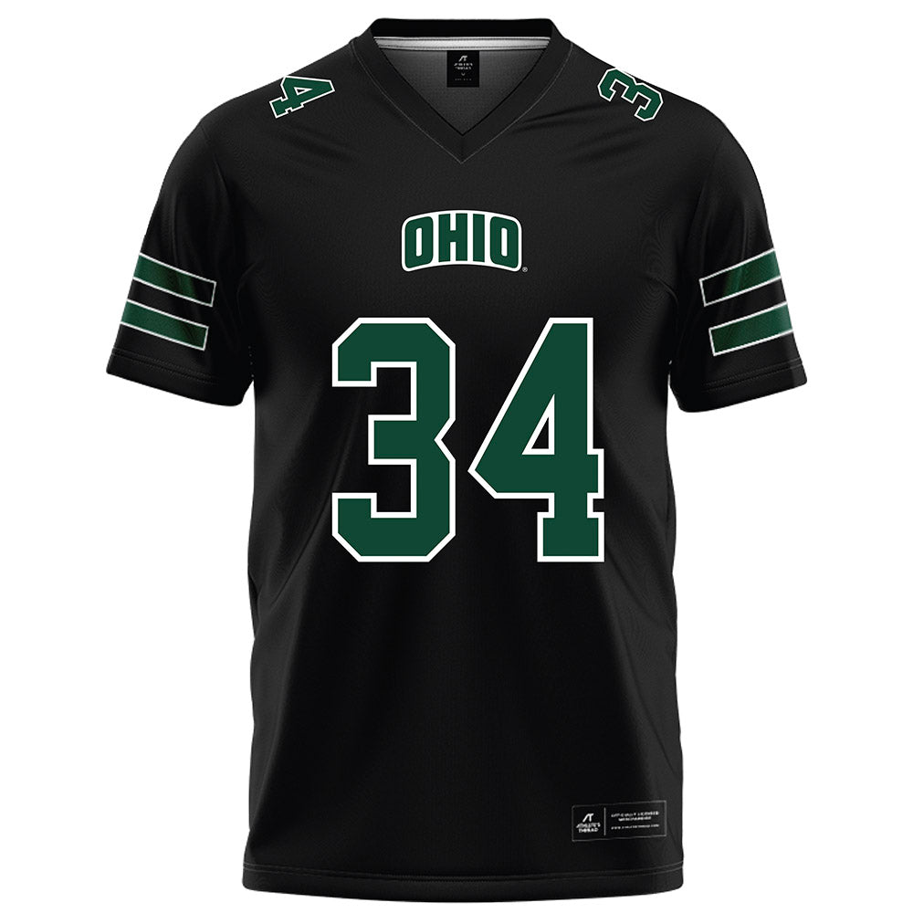 Ohio - NCAA Football : Lukas Stiles - Black Football Jersey-0