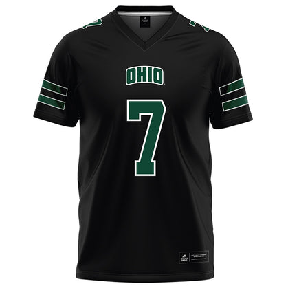 Ohio - NCAA Football : Eli Thompson - Black Football Jersey-0
