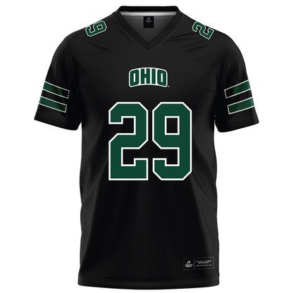 Ohio - NCAA Football : JT Haskins - Black Football Jersey-0