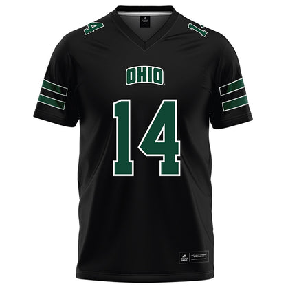 Ohio - NCAA Football : Ike Ackerman - Black Football Jersey-0