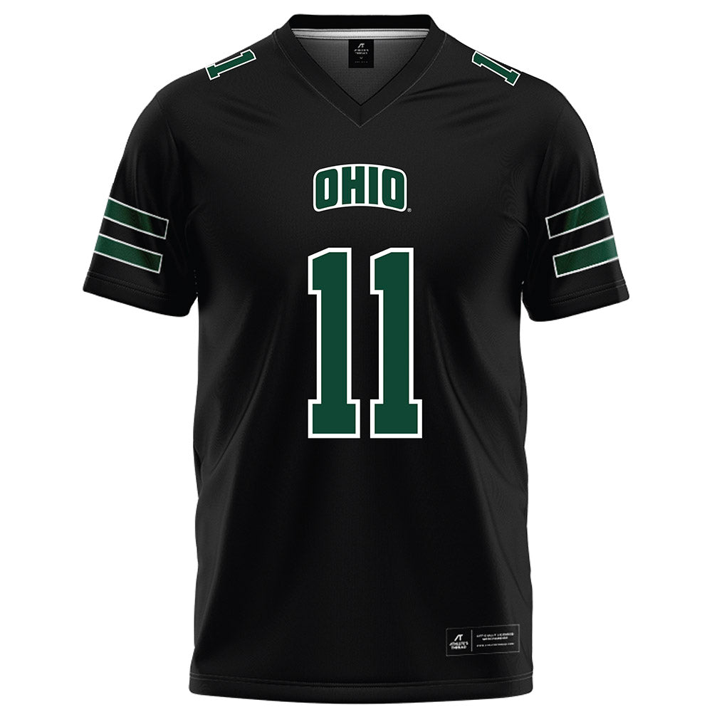 Ohio - NCAA Football : Zach Hackleman - Black Football Jersey-0