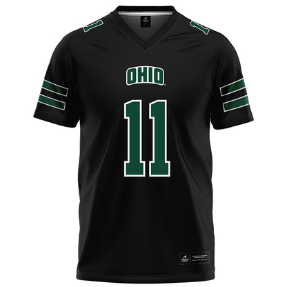 Ohio - NCAA Football : Zach Hackleman - Black Football Jersey-0