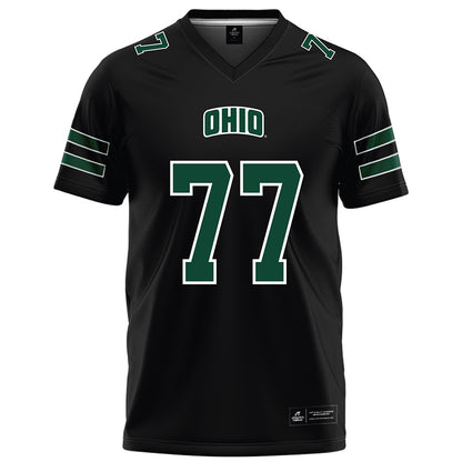 Ohio - NCAA Football : Mike Montgomery - Black Football Jersey-0