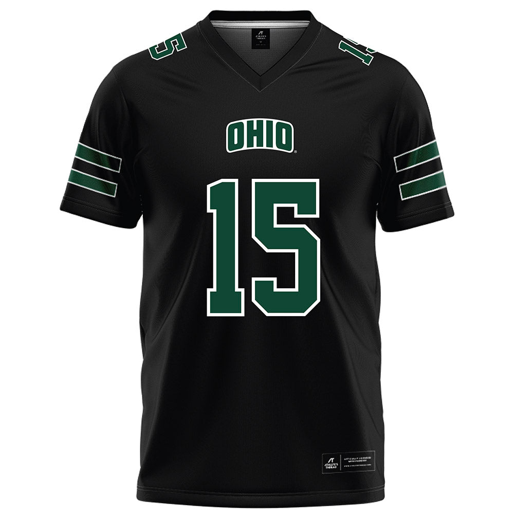 Ohio - NCAA Football : Riley Neer - Black Football Jersey-0