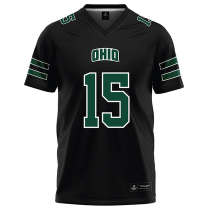 Ohio - NCAA Football : Riley Neer - Black Football Jersey-0