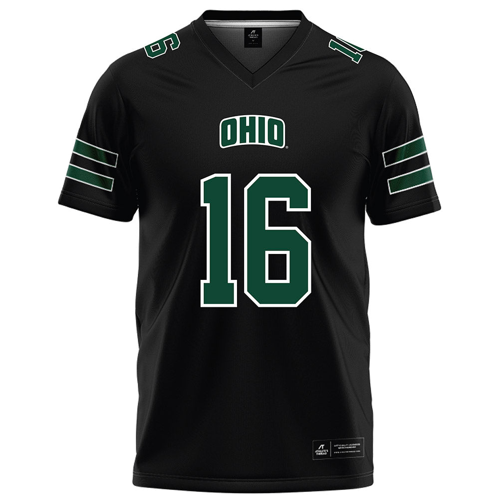 Ohio - NCAA Football : Matthew Papas - Black Football Jersey-0