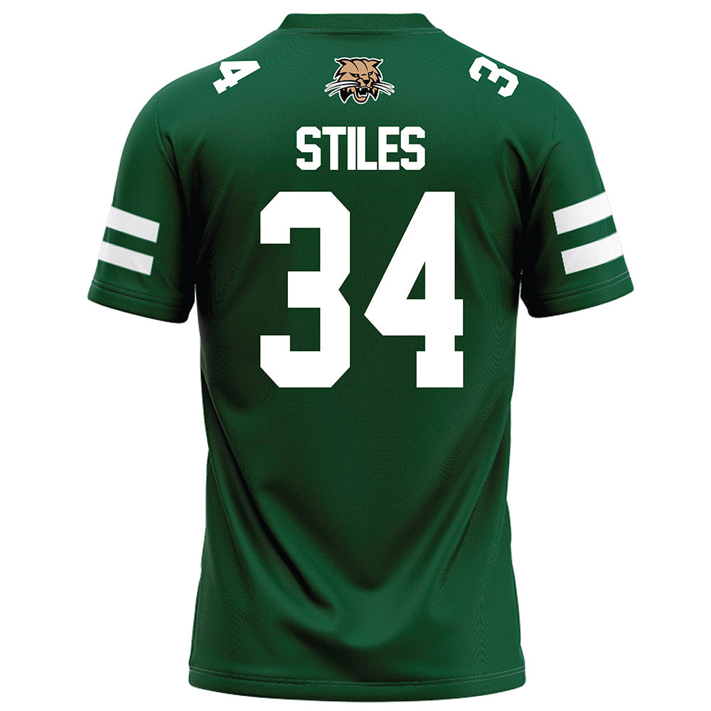 Ohio - NCAA Football : Lukas Stiles - Green Football Jersey-1