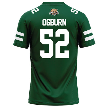 Ohio - NCAA Football : Nolan Ogburn - Green Football Jersey-1