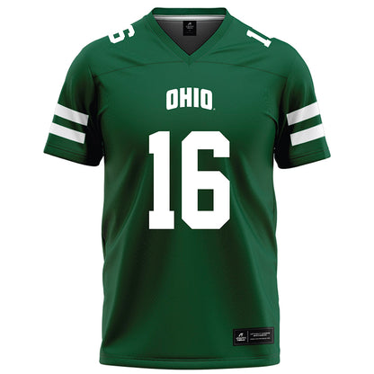 Ohio - NCAA Football : Matthew Papas - Green Football Jersey-0