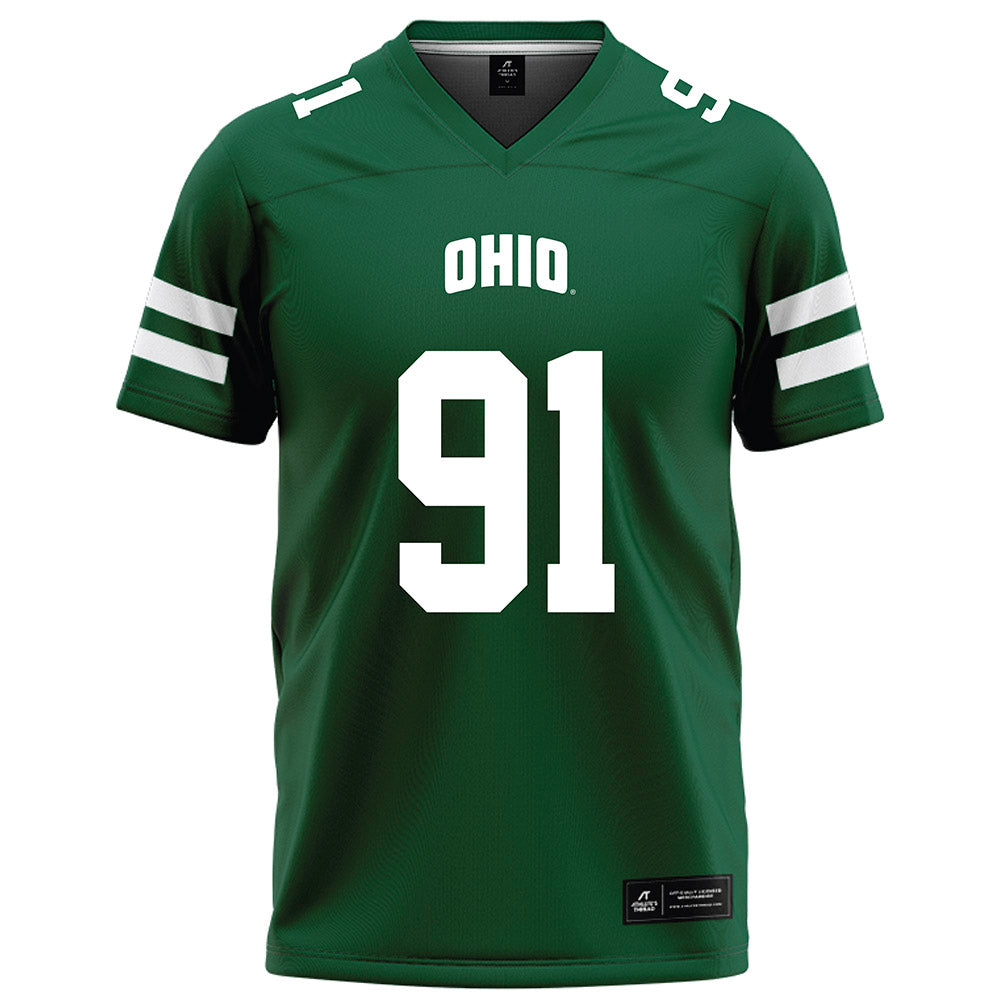 Ohio - NCAA Football : Nate Hunt-Heller - Green Football Jersey-0