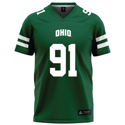 Ohio - NCAA Football : Nate Hunt-Heller - Green Football Jersey-0