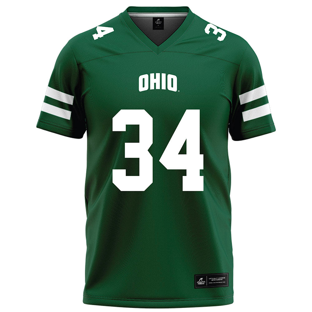 Ohio - NCAA Football : Lukas Stiles - Green Football Jersey-0