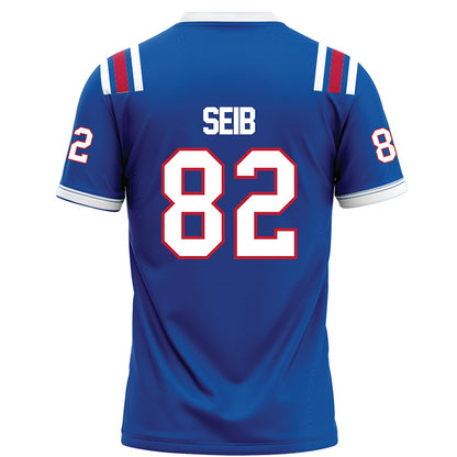 LA Tech - NCAA Football : Luke Seib - Blue Football Jersey-1
