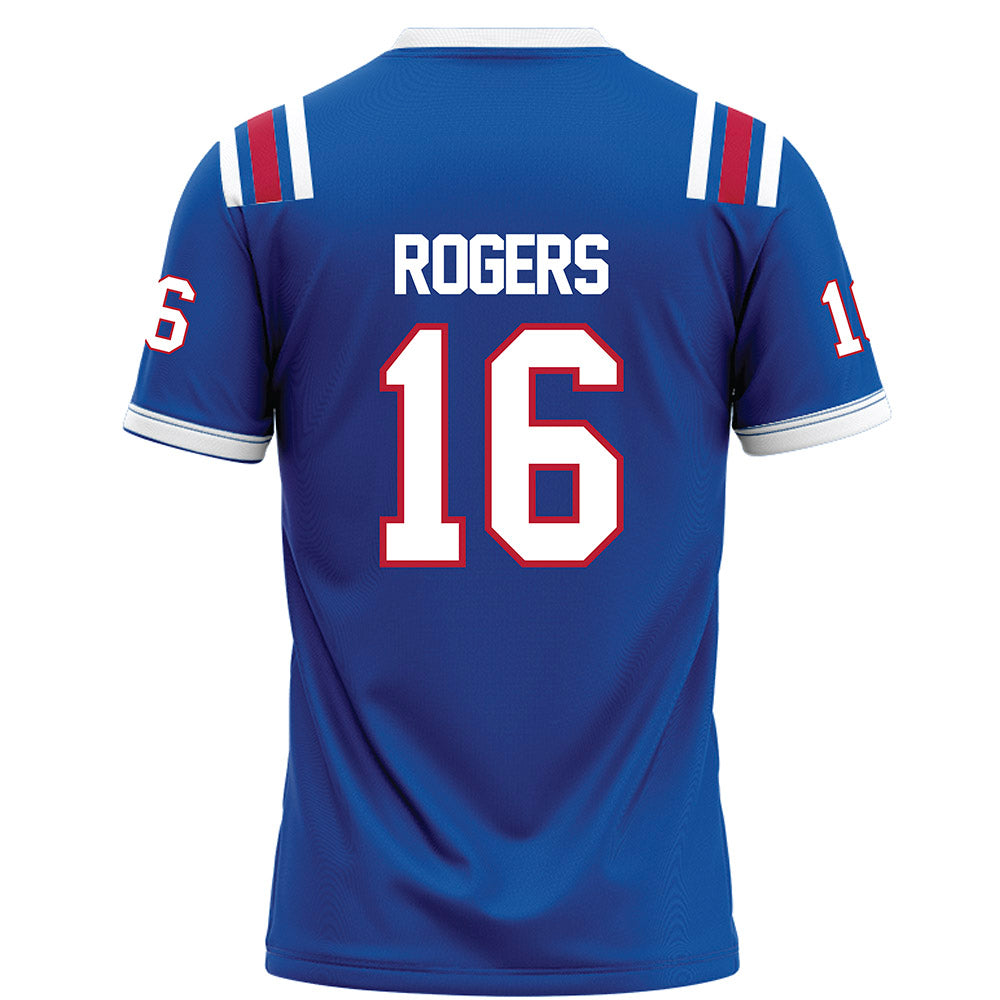 LA Tech - NCAA Football : Taeden Rogers - Blue Football Jersey-1