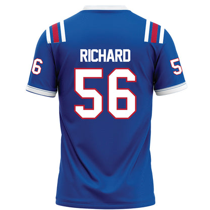 LA Tech - NCAA Football : Andrew Richard - Blue Football Jersey-1